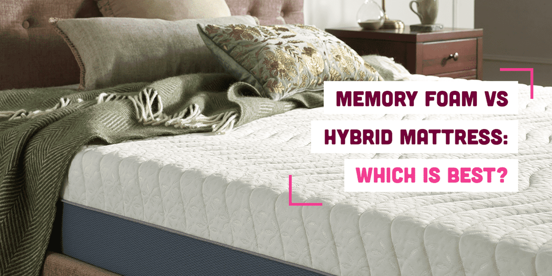 Memory foam vs hybrid mattress banner