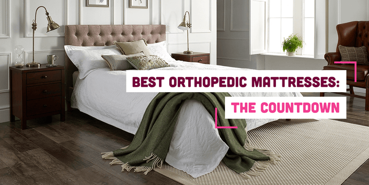 Orthopedic mattress in bedroom with text